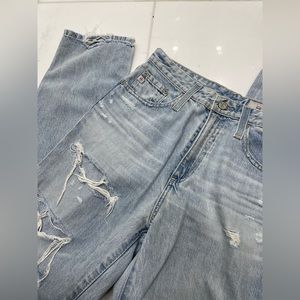 AG Jeans - Phoebe High Waisted Ripped Jeans